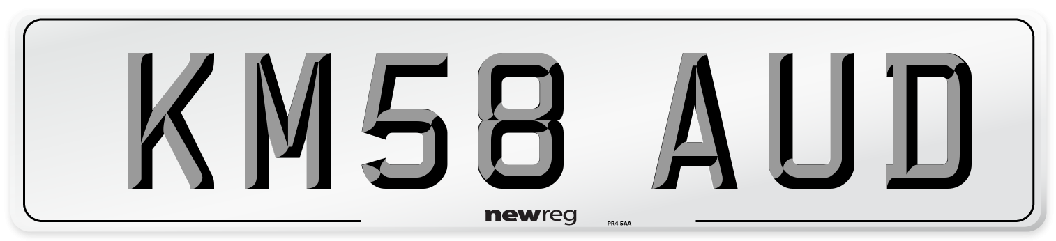 KM58 AUD Number Plate from New Reg